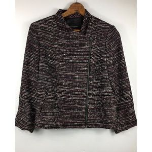 Banana Republic Womens 16 Purple Tweed Jacket NEW